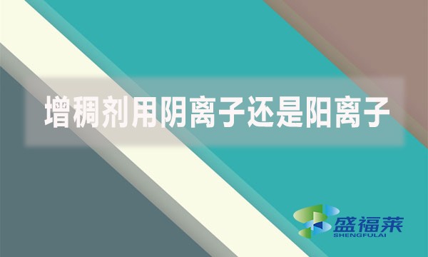 聚丙烯酰胺增稠劑用陰離子還是陽(yáng)離子的？