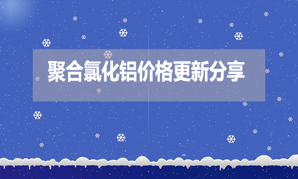 2024年7月22日聚合氯化鋁價格更新分享